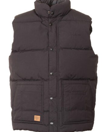 Down Filled Vest with Patch Pockets in Black.