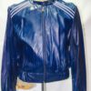 Knoles & Carter Women Blue Genuine Leather Jacket