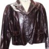 RETRO PATTERN FOUR BUTTONED OFFICIAL LEATHER BLAZER