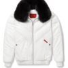 Goose Country V-Bomber: White Leather