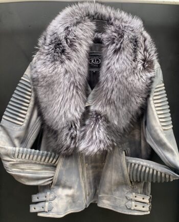 Gray Biker Jacket