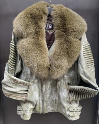 Green leather Jacket