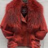 Women Waxed Biker Jackets with Fur