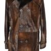 Men Cavallino and full phony skin 7/8 length jacket with mink on collar